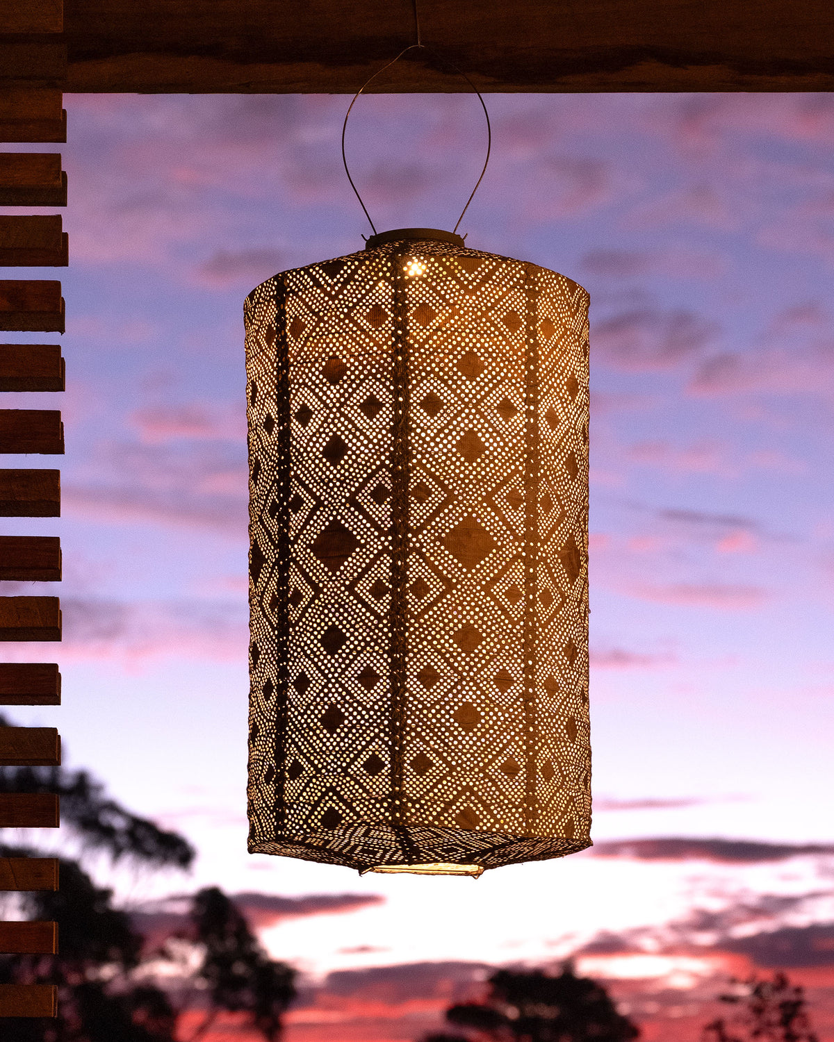 LUMIZ Solar Lantern - Cylinder 28 Taupe