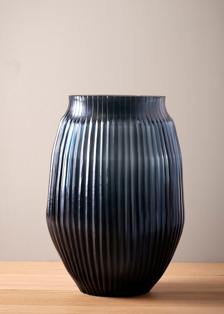 BT Hand Carved Glass Vase