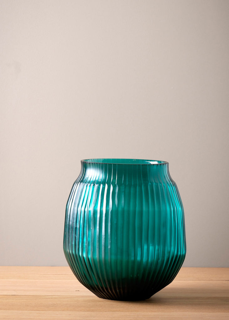 BT Hand Carved Glass Vase